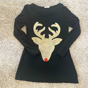 Black Reindeer Shirt size small